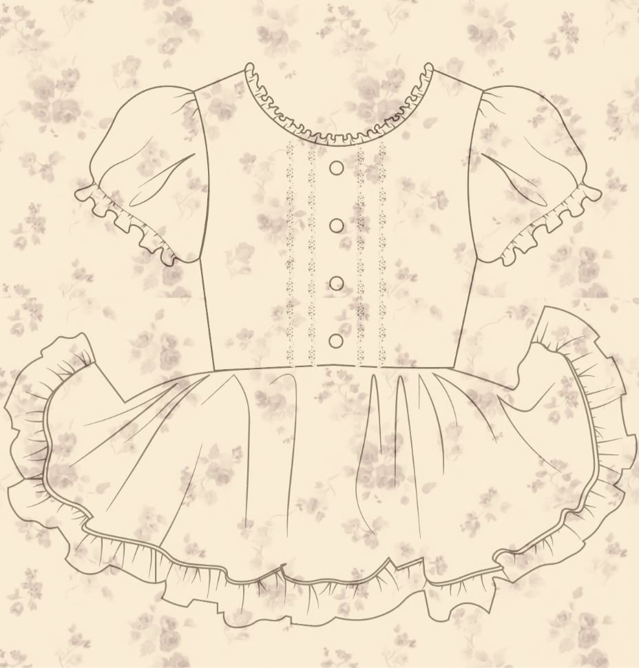 Mystery Prim Picnic Frilly Romper