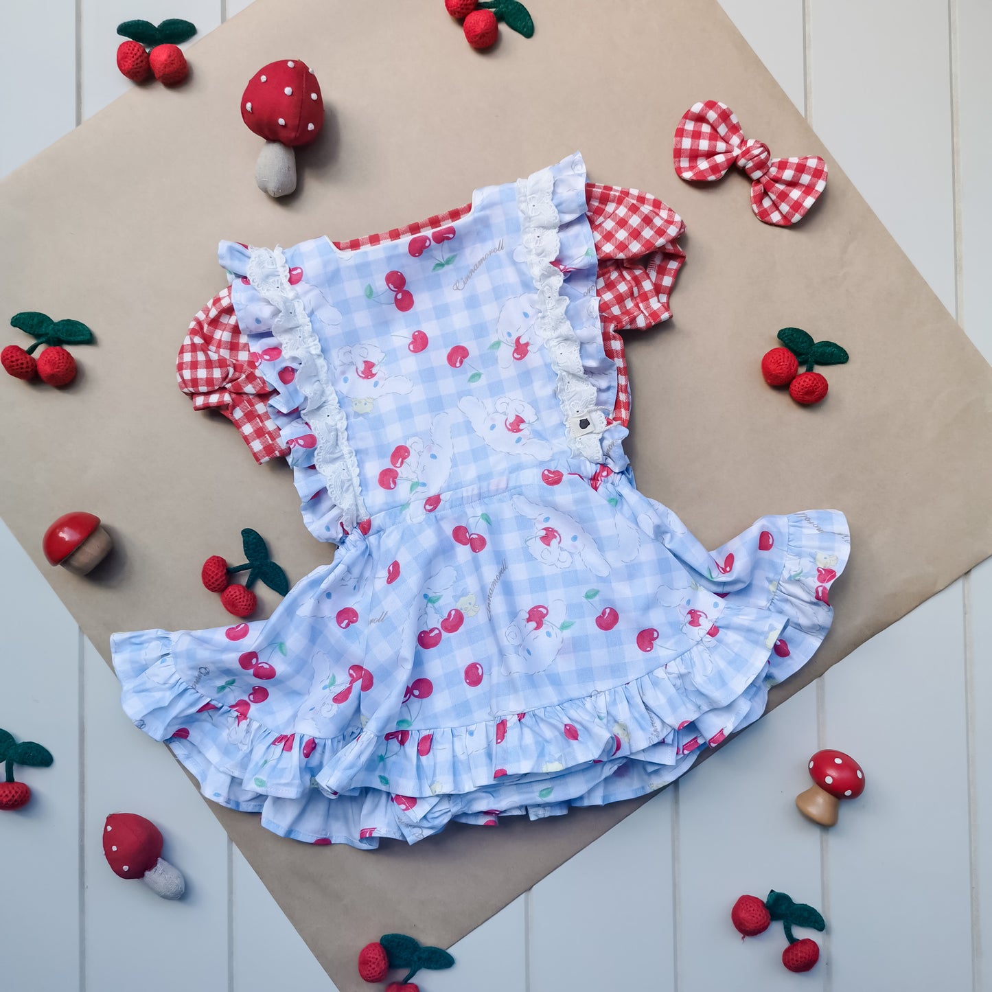 Sima lace Strapped Frilly Romper