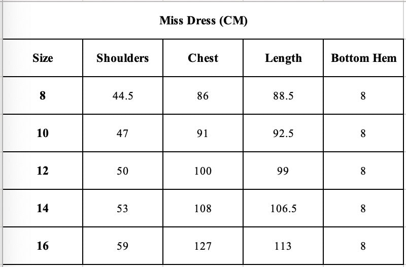 Imogen Miss Dress (Adult size)