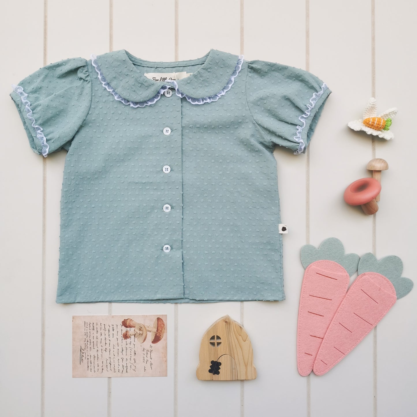 Sage Old School Blouse