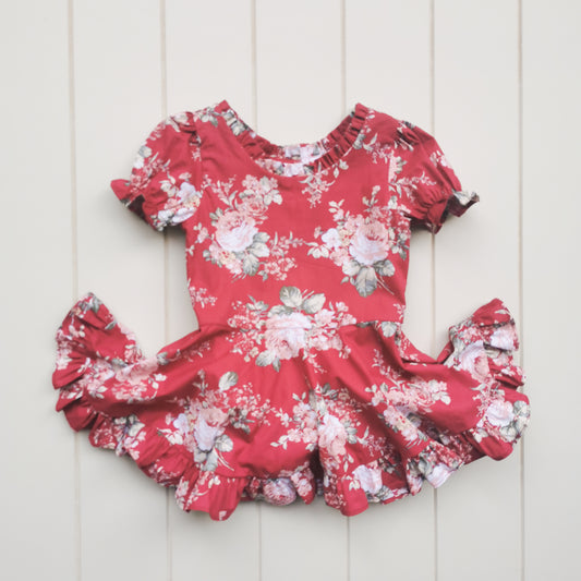 Roseanne Picnic Frilly Romper / Bubble Gum Romper