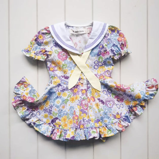 Cora Sailor Frilly Romper