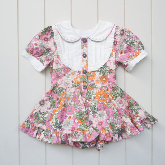 Navarlya Pleated Frilly Romper