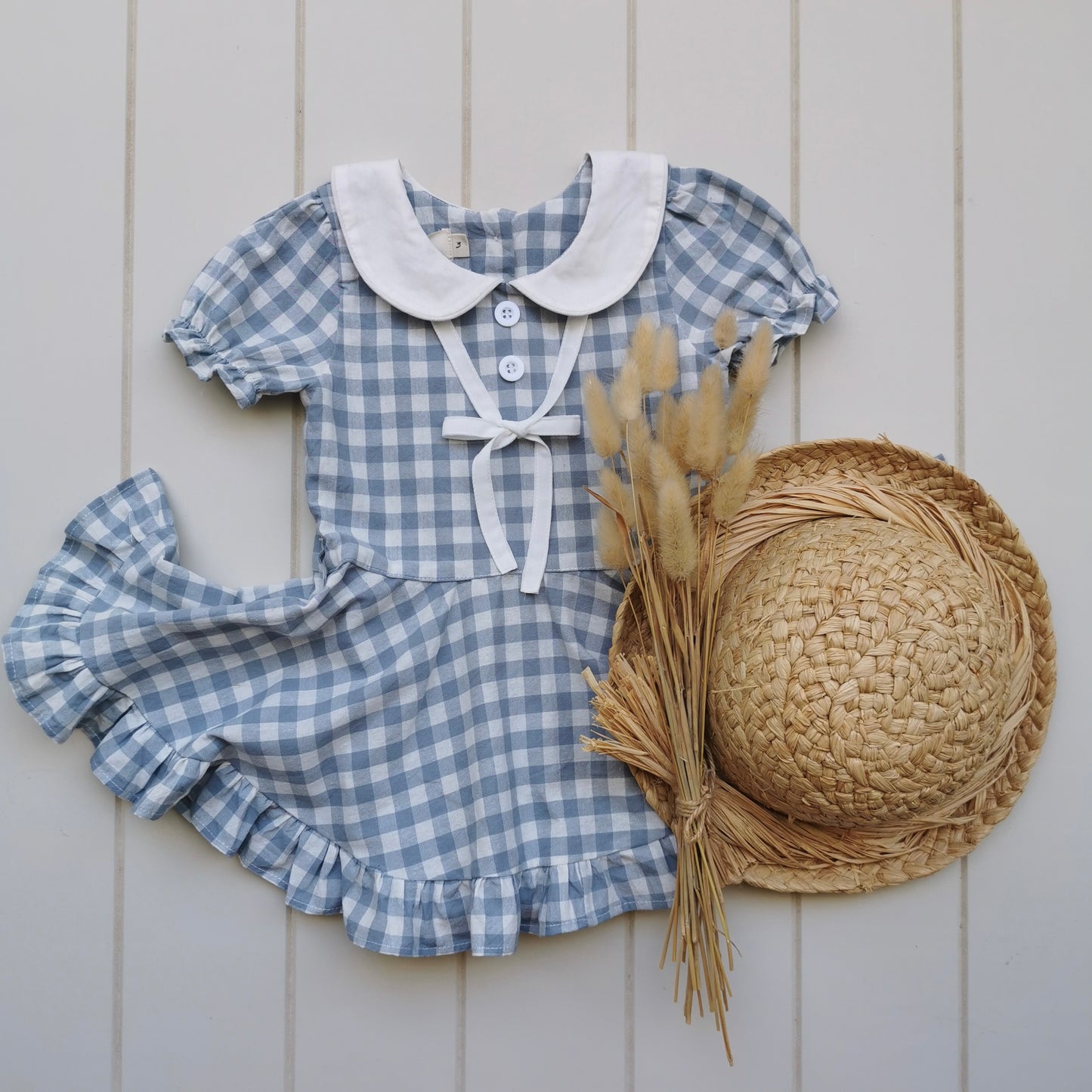Frost Gingham Peterpan frilly